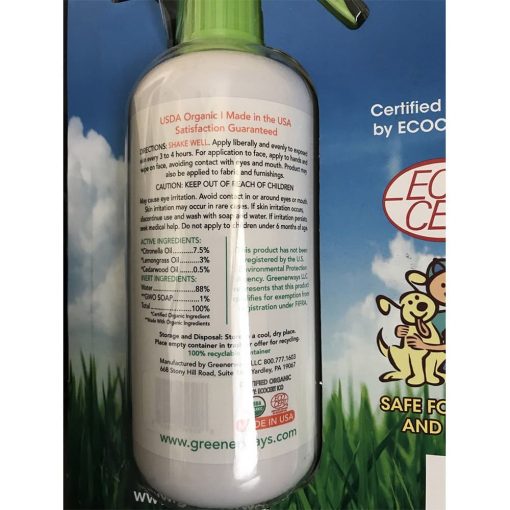 Thuốc xịt muỗi và côn trùng Greenerways Organic Bug Repellent lốc 3 chai