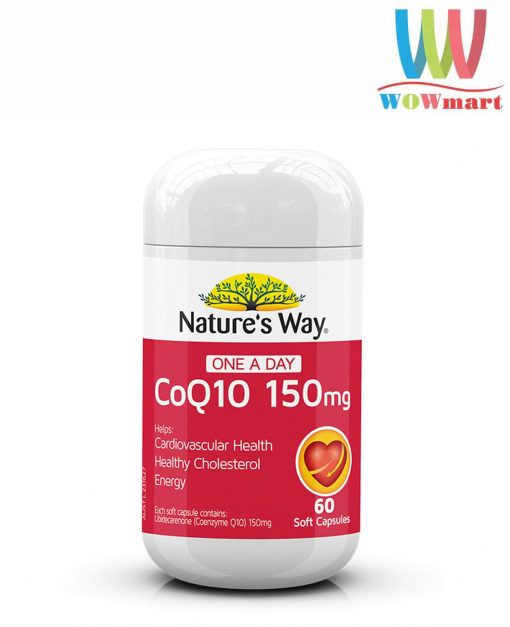 Viên uống CoQ10 hỗ trợ tim mạch Nature’s Way CoQ10 150mg 60 viên