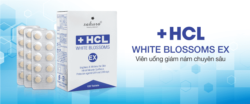 Viên uống đặc trị nám Sakura HCL White Blossoms EX 120 viên
