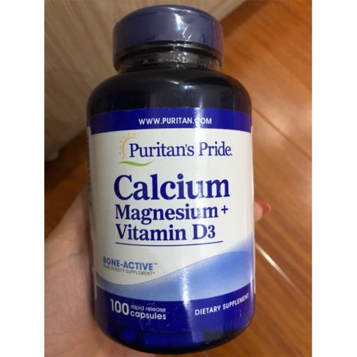 Bổ sung Canxi Magiê D3 Puritan’s Pride Calcium Magnesium Vitamin D3 100 viên