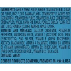 Bột ăn dặm Gerber Hearty Bits MultiGrain Cereal Banana Apple Strawberry 227g