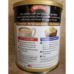 Cafe hòa tan không đường Caffe D’Vita Cappuccino Mocha Sugar Free 241g