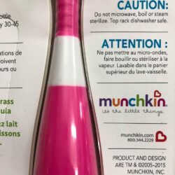 Dụng cụ cọ rửa bình sữa Bristle Munchkin màu hồng 7 Dụng cụ cọ bình sữa Bristle Munchkin