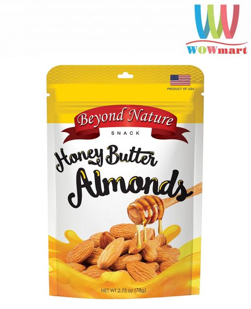 Hạnh nhân rang bơ mật ong Beyond Nature Honey Butter Almonds 78g