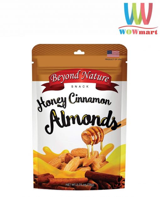 Hạnh nhân rang quế mật ong Beyond Nature Honey Cinnamon Almonds 78g