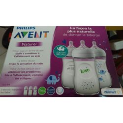 Hộp 3 bình sữa Philips Avent Naturel Blue Elephant 1m+ 260ml