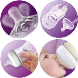 Hộp 3 bình sữa Philips Avent Naturel Blue Elephant 1m+ 260ml