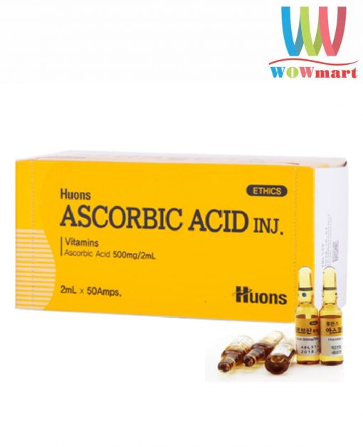 Huyết thanh chống lão hóa Huons Ascorbic Acid Vitamin C Inj Ampoules 2ml x 50 ống