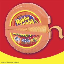Kẹo gum kéo Hubba Bubba Tangy Tropical 56.7g vị trái cây màu cam