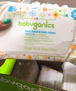 Khăn giấy ướt Babyganics Face, Hand & Baby Wipes 100 Tờ