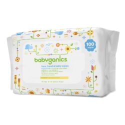 Khăn giấy ướt Babyganics Face, Hand & Baby Wipes 100 Tờ 5 Khăn giấy ướt Babyganics Face, Hand & Baby Wipes 100 Tờ