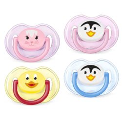 Set 2 ty ngậm Philips Avent Animals 0-6m mèo và cánh cụt 6 Set 2 ty ngậm Philips Avent Animals 0-6m