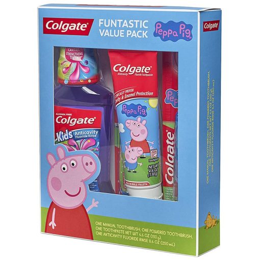Set 4 món chăm sóc răng miệng cho bé Colgate Funtastic Value Pack Peppa Pig