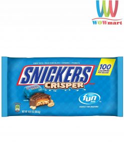 Socola caramen cốm đậu phộng Snickers Crisper Fun Size 300.8g