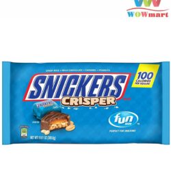 Socola caramen cốm đậu phộng Snickers Crisper Fun Size 300.8g