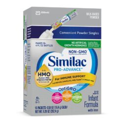 Sữa bột tiện lợi cho bé từ 0-12 tháng Similac Pro-Advance Non-GMO HMO 16.4g x16 gói 6 Sữa bột Similac cho bé từ 0-12 tháng Similac Pro-Advance Non-GMO HMO 16.4g x 16 gói