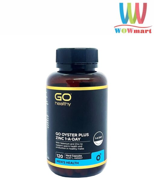 Tăng cường sinh lý nam giới từ tinh chất hàu Go Healthy Go Oyster Plus Zinc 120 viên