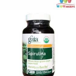 Tảo xoắn hữu cơ Gaia Organics Spirulina 180 viên