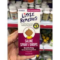 Thuốc nhỏ mũi cho trẻ sơ sinh Little Remedies Saline Spray Drops 30ml