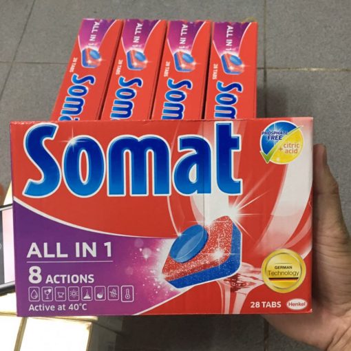 Viên rửa chén Somat All in 1 8 Actions 28 viên