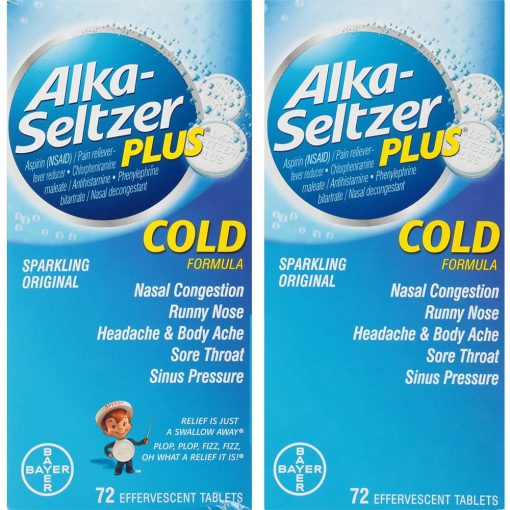 Viên sủi giảm cảm lạnh Alka Seltzer Plus Cold 72 viên