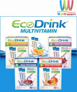 Bổ sung vitamin từ bột trái cây hòa tan EcoDrink Multivitamin Orange 30 gói vị cam