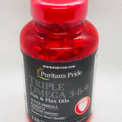 Dầu cá bổ tim mạch Puritan’s Pride Triple Omega 3-6-9 Fish & Flax Oils 120 viên 9 dau ca bo tim mach puritans pride triple omega 3 6 9 fish flax oils 120 vien kd