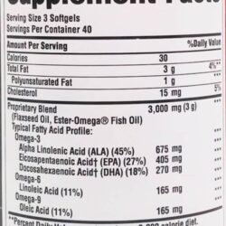 Dầu cá bổ tim mạch Puritan’s Pride Triple Omega 3-6-9 Fish & Flax Oils 120 viên 12 dau ca bo tim mach puritans pride triple omega 3 6 9 fish flax oils 120 vien ke