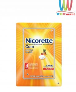 Kẹo cai thuốc Nicorette Gum Fruit Chill 4mg 200 viên