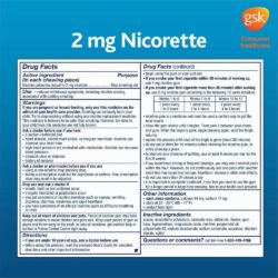 Kẹo cai thuốc Nicorette Gum Spearmint Burst 2mg 200 viên