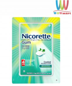Kẹo cai thuốc Nicorette Gum Spearmint Burst 4mg 200 viên