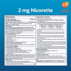 Kẹo cai thuốc Nicorette Gum White Ice Mint 2mg 200 viên