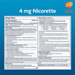Kẹo cai thuốc Nicorette Gum White Ice Mint 4mg 200 viên