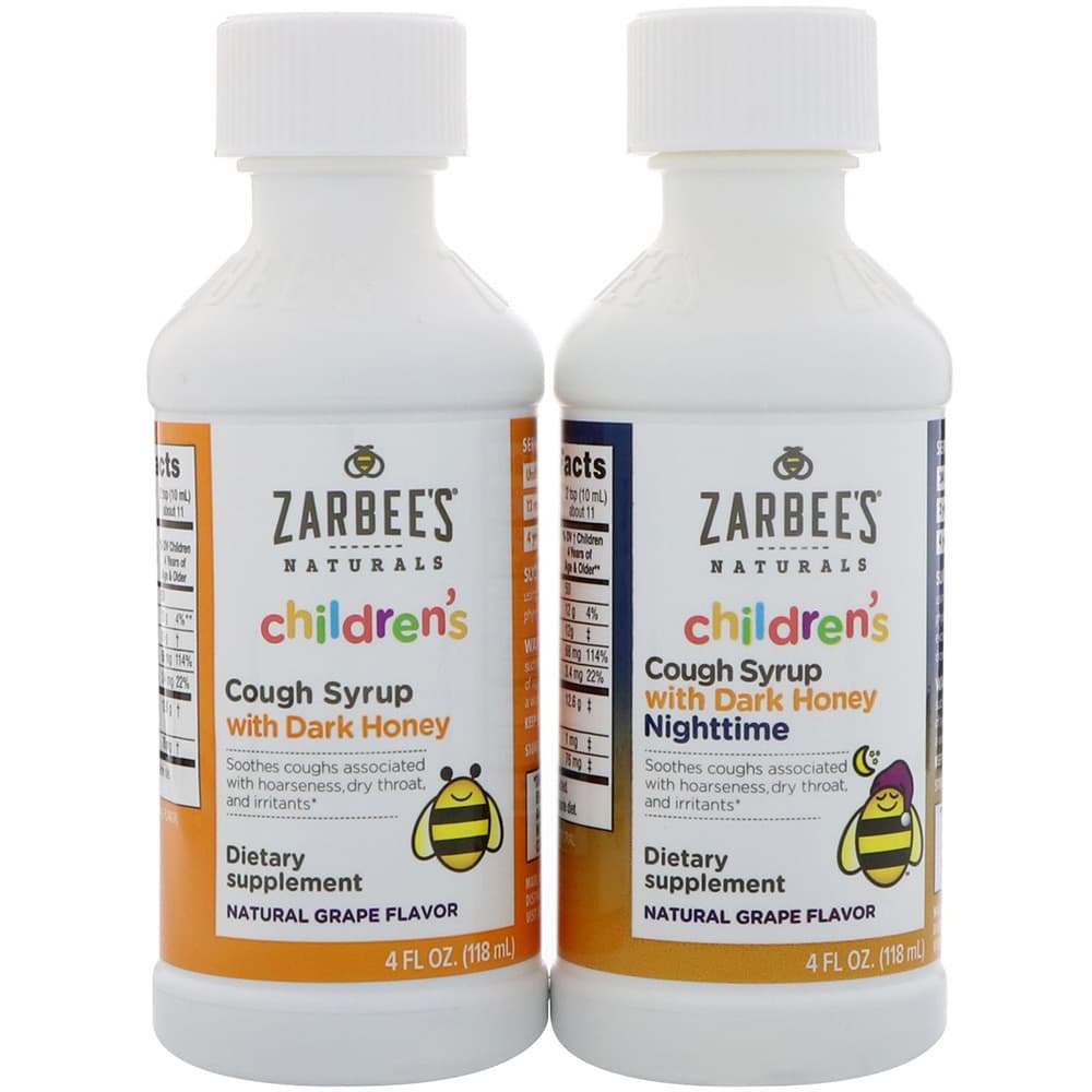 Siro trị ho cho trẻ từ 1-12 tuổi Zarbee's Cough Syrup Day & Night 118ml x2 chai