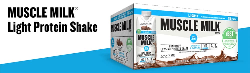 Sữa tăng cơ vị socola Muscle Milk Light Protein Chocolate 18 hộp x 330ml