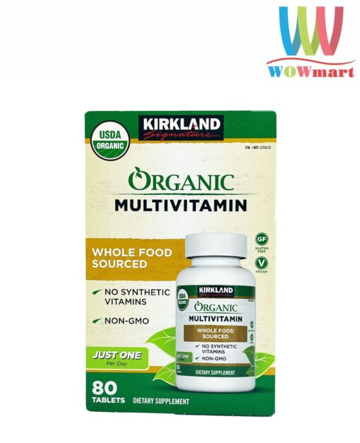 Viên uống bổ sung đa vitamin hữu cơ Kirkland Signature Organic Multivitamin 80 viên
