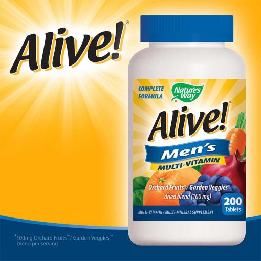 Viên uống bổ sung vitamin cho nam giới Alive! Men's Multivitamin 200 viên