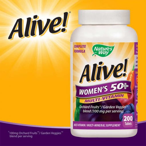 Viên uống bổ sung vitamin cho phụ nữ trên 50 tuổi Alive! Women's 50+ Multivitamin 200 viên