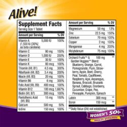 Viên uống bổ sung vitamin cho phụ nữ trên 50 tuổi Alive! Women's 50+ Multivitamin 200 viên