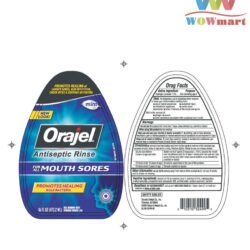 Nuoc khu trung mieng mui bac ha Orajel Antiseptic Rinse Mint 473g 2 1