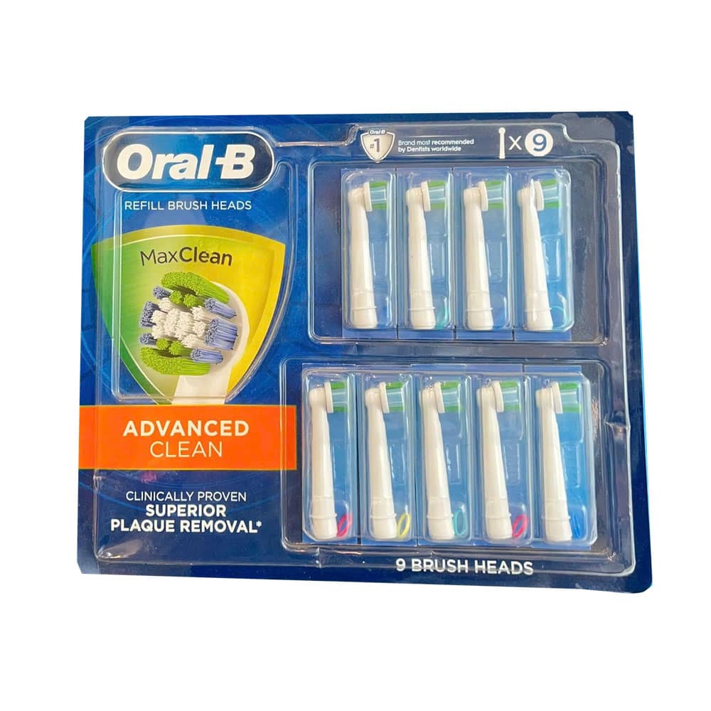 Đầu thay bàn chải điện Oral-B Advanced Clean Replacement Brush Heads 9 cái - Ảnh 2