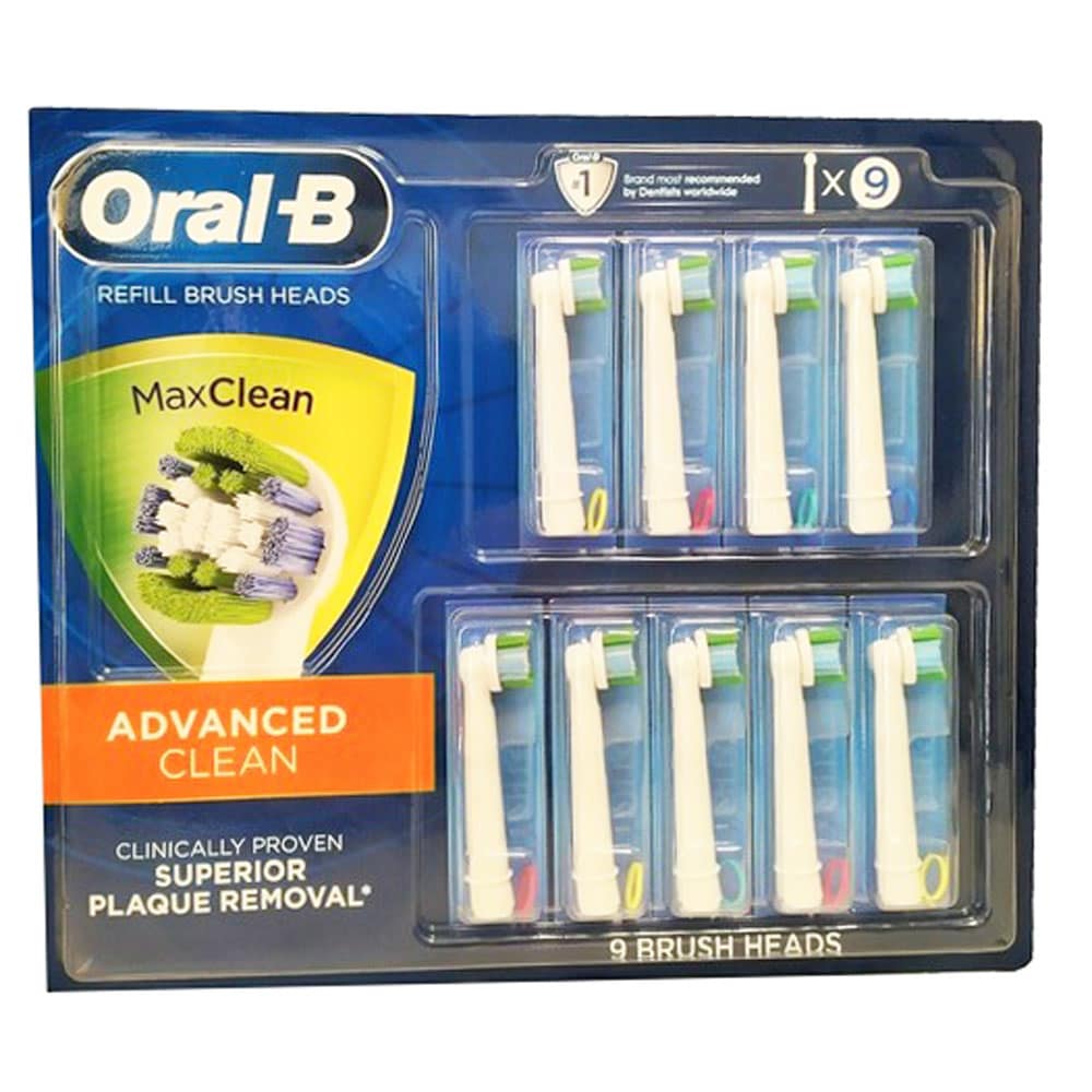Đầu thay bàn chải điện Oral-B Advanced Clean Replacement Brush Heads 9 cái - Ảnh 3