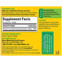 Viên uống Vitamin E từ Nature Made Vitamin E 400IU 100 viên 5 nature made e vitamin 180mg 400iu 100 vien kx