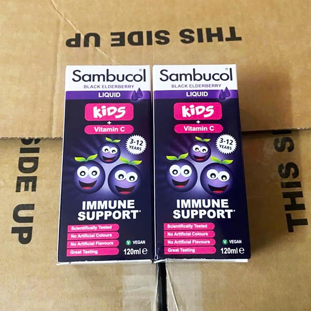 Siro cung cấp Vitamin C cho bé SAMBUCOL Black Elderberry Liquid 120ml 2 Siro cung cấp Vitamin C cho bé SAMBUCOL Black Elderberry Liquid 120ml - Ảnh 2