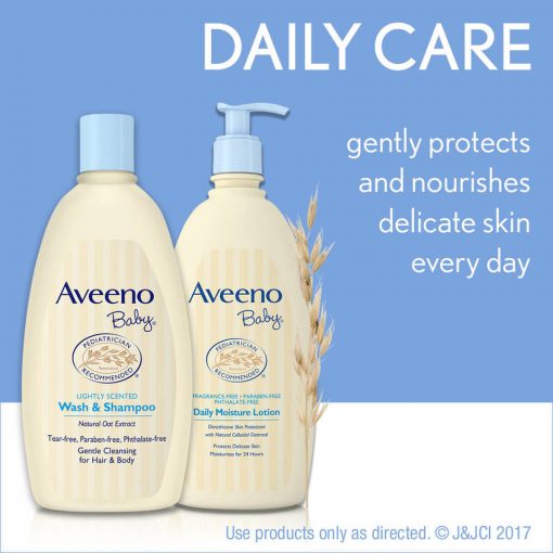 Bộ dầu gội và dưỡng cho bé Aveeno Baby Care Set Shampoo &amp; Lotion 354ml