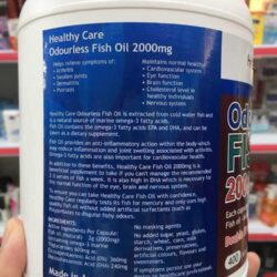 Dầu cá Healthy Care Odourless Fish Oil 2000mg 400 viên 16 Dau ca Healthy Care Odourless Fish Oil 2000mg 400 vien 1619