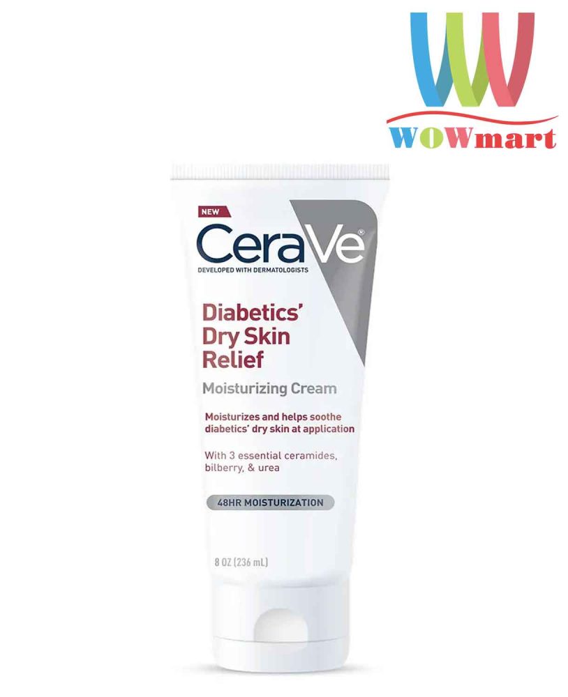 Kem dưỡng ẩm CeraVe Diabetics’ Dry Skin Relief Moisturizing Cream 236ml