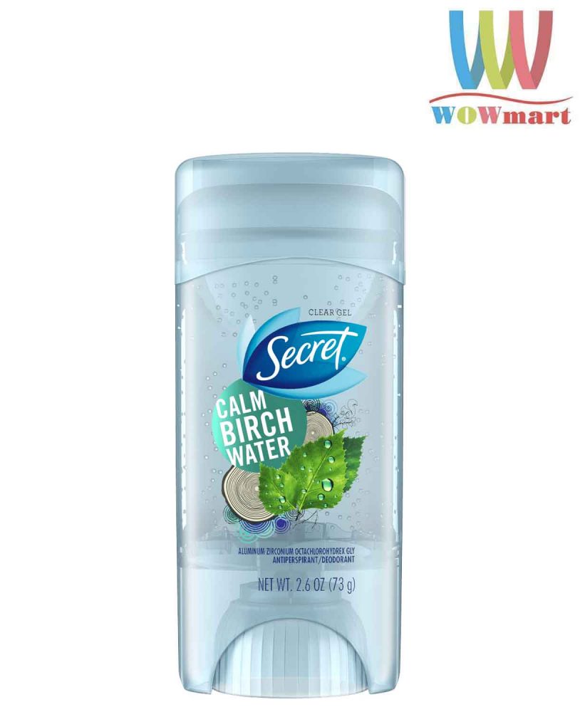 Lăn khử mùi Secret Calm Birch Water Clear Gel 73g