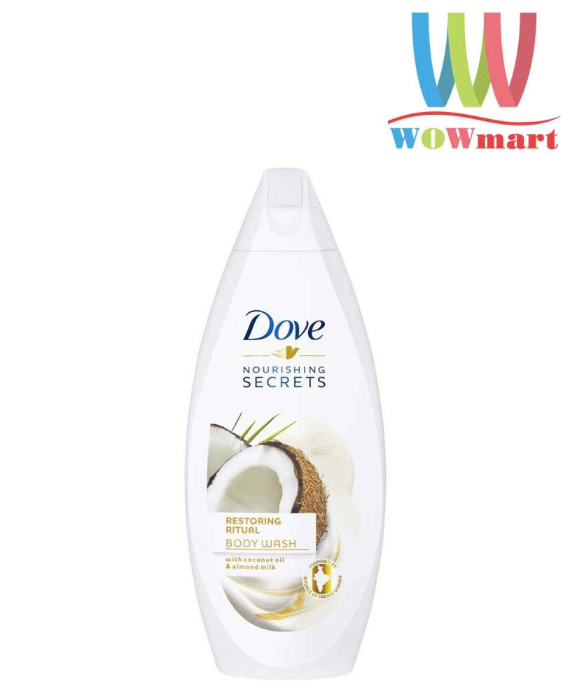 Sữa tắm phục hồi Dove Nourishing Secrets With Coconut Oil and Almond Milk 500ml