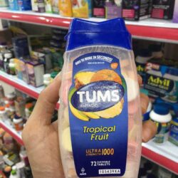 Viên ngậm giảm đày hơi khó tiêu Tums Antacid Tropical Fruit 72 viên 5 Vien keo nhai trai vay nhiet doi Tums Antacid Chewable Tablets Tropical Fruit 72 vien